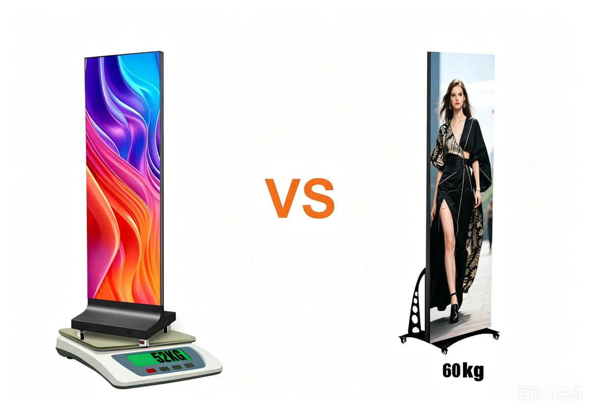 Factory Direct HD Foldable P1.25 P1.5 P1.8 P2.5 Indoor LED Poster Display Screen GOB for Shopping Mall Standing LED Poster