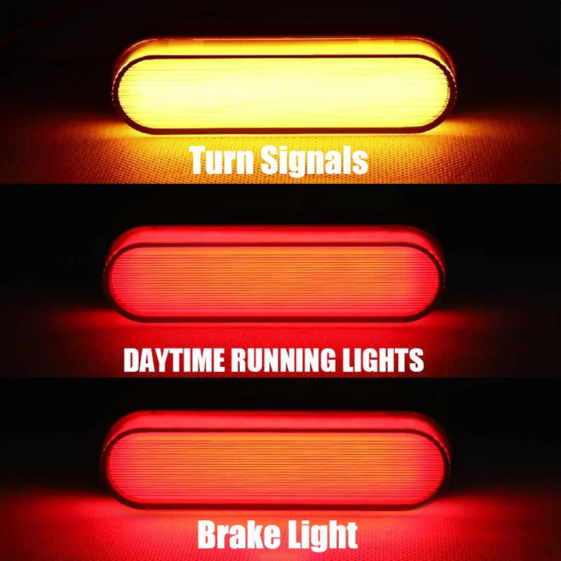 Motorcycle Taillight LED Turn Signal Lights Rear Brake Indicator 34 Leds For Scooter Pickup Truck Quad Bike Tail Clearance Lamp