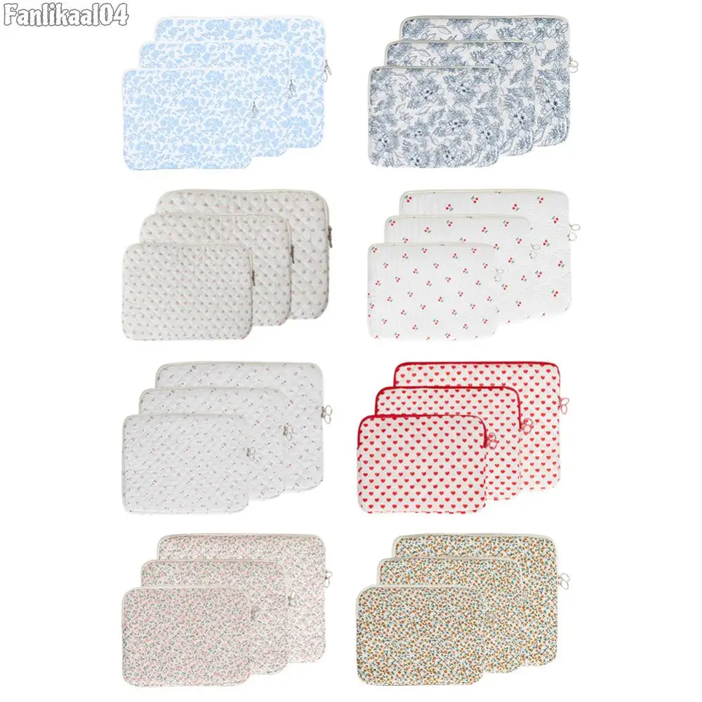 11/13/15 Inch Laptop Sleeve Quilted Laptop Sleeve Case Coquette Floral Laptop Carrying Case Laptop Case
