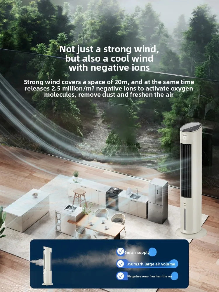 220V Midea Cooling Fan Portable Air Conditioner New Water Cooling System for Home Bedroom Office LYH