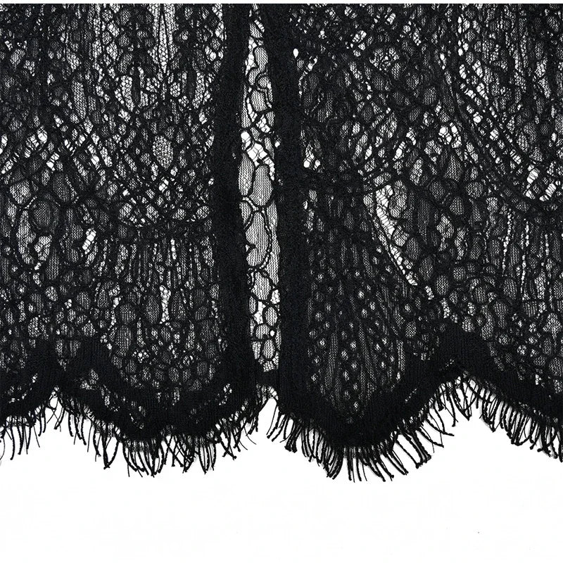 Lace Patchwork Maxi Dress Sexy Women Chic Black Shawl Strapless See Through Backless Slim Gown 2026 Lady Evening Party Vestidos