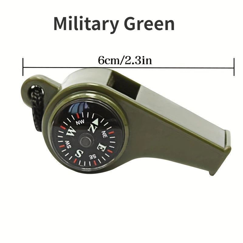 3in1 Whistle with Compass Thermometer for Collection, Small Gift, Sports Competition, Motion Training Outdoor Activity Equipment