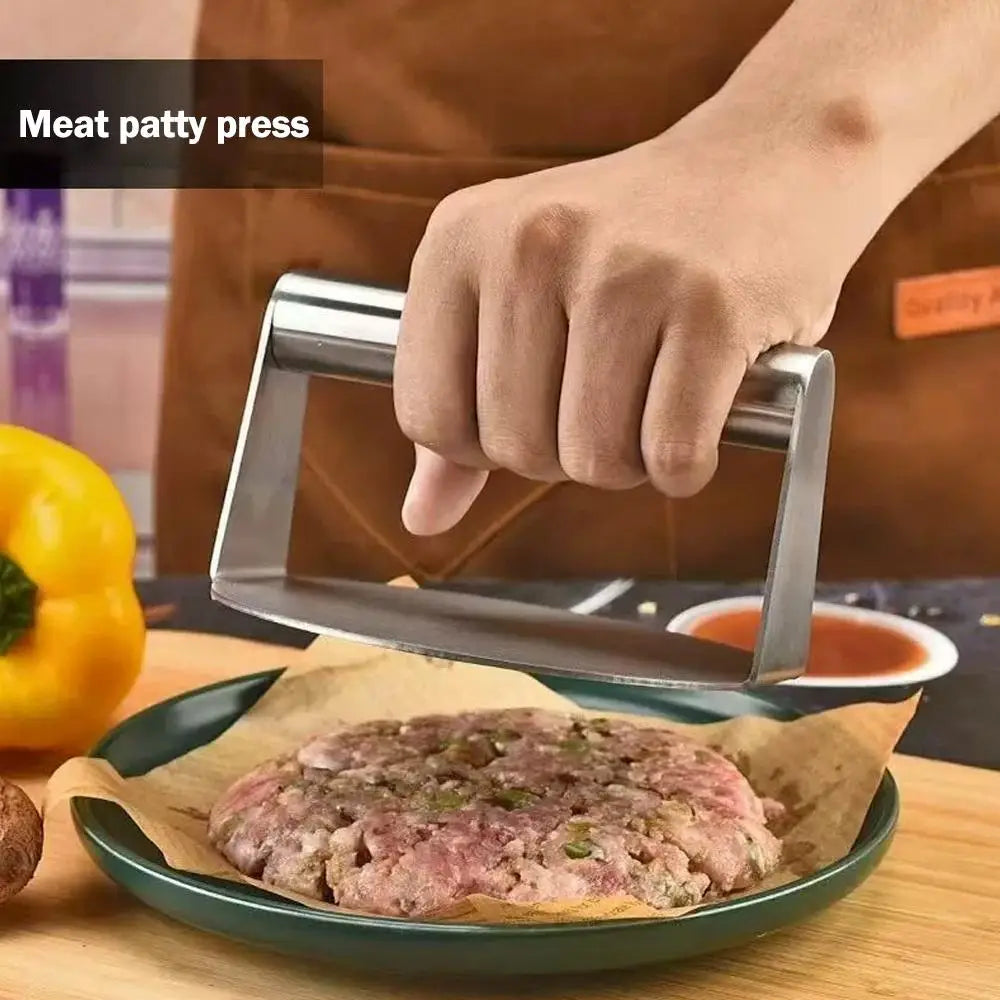 Hamburger Meat Press Mold Stainless Steel Smash Burger Press Patties Maker Meat Masher Deli Meats Tool Kitchen Gadgets Accessori
