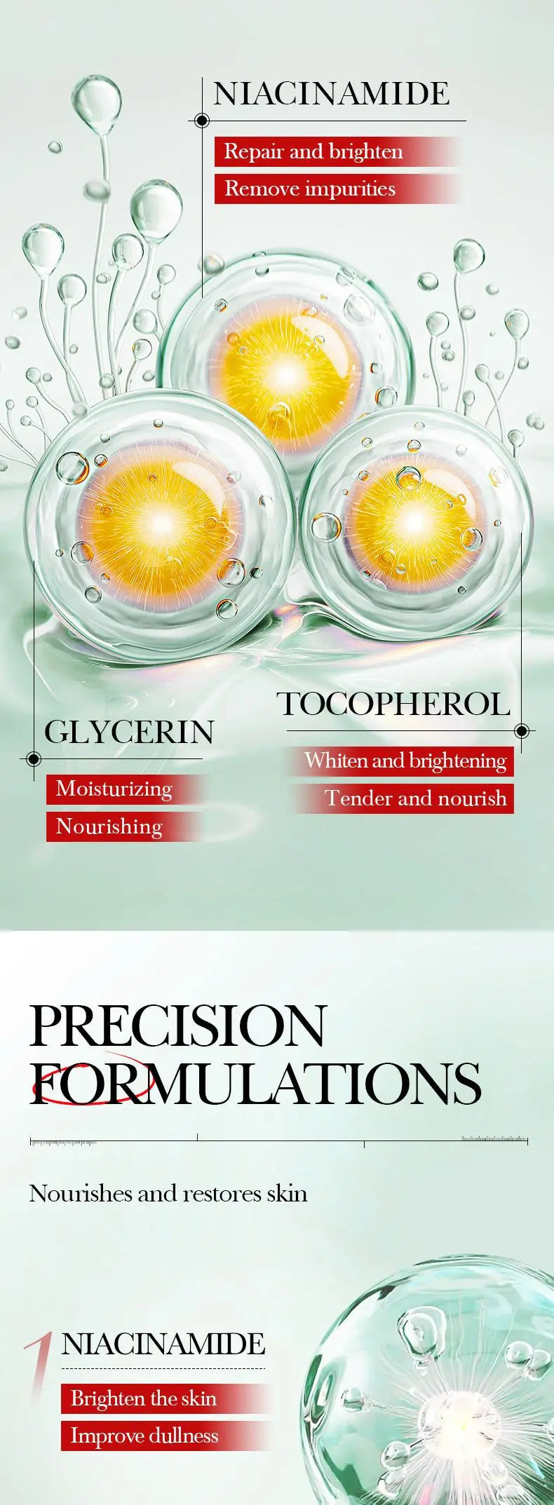 SADOER Nicotinamide Eye Cream Anti Dark Circles Remove Eyes Bags Moisturizing Eye Creams Beauty Eyes Korean Skin Care Cosmetics