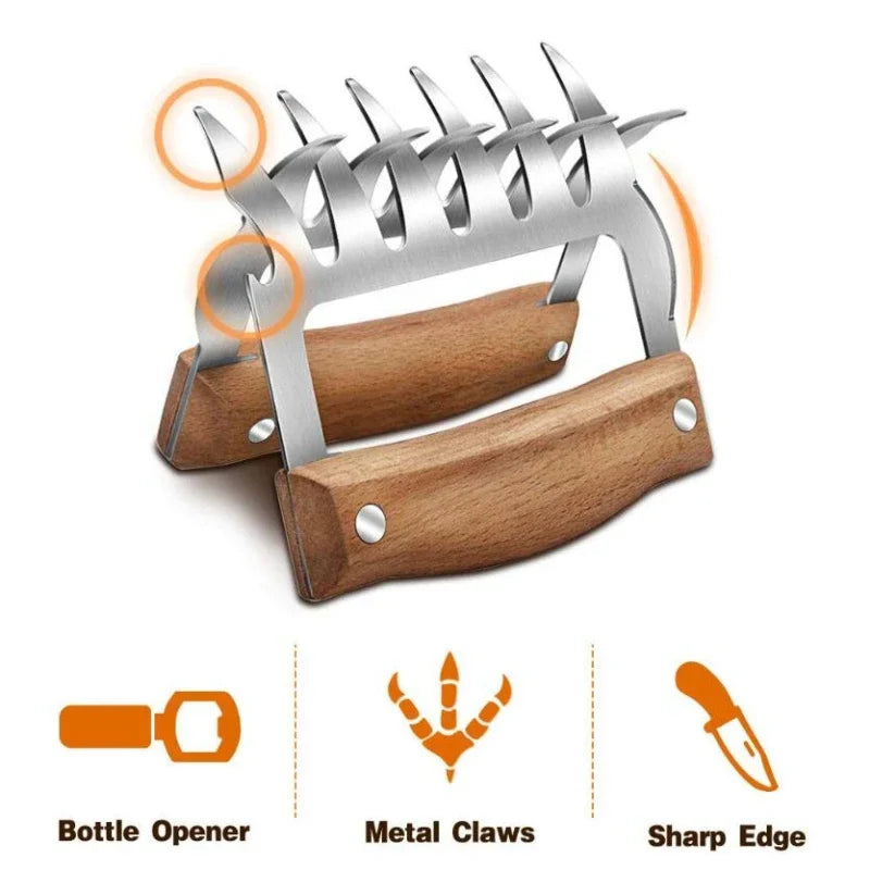 Bear Claws Barbecue Fork Pull Shred Pork Shredde Manual Meat Clamp Roasting Fork Kitchen Tool Bbq Accessories Kitchen Gadgets