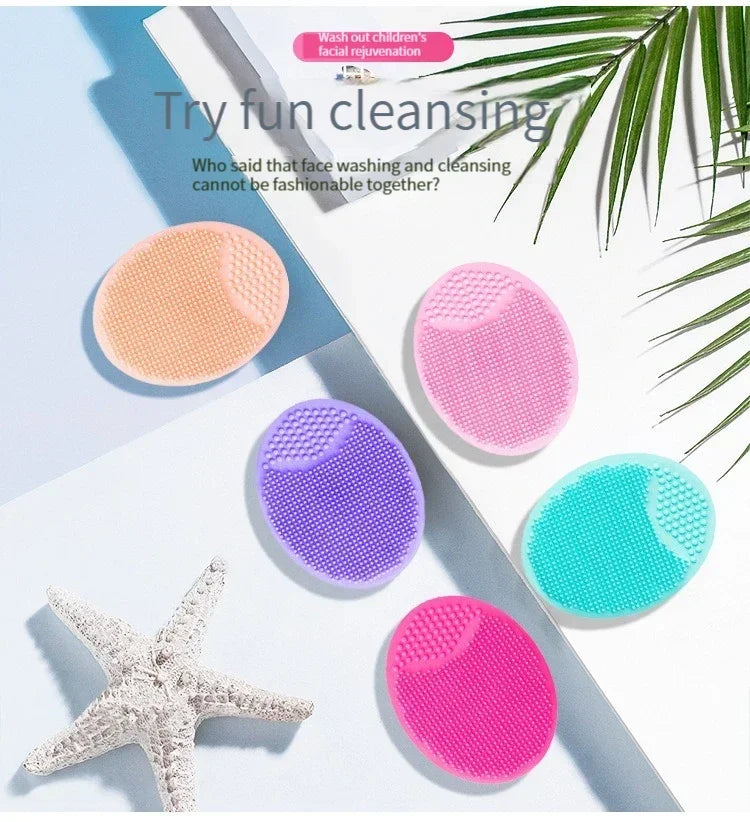 Silicone Face Scrubber Facial Cleansing Brush Face Exfoliator Blackhead Acne Face Wash Brush for Deep Cleaning Skin Care