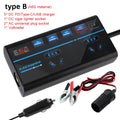 200W Inverter Storage Battery Converter DC 12V/24V To AC 110V/220V Splitter 8 Ports USB Chargers AC Power Socket Car Inverter