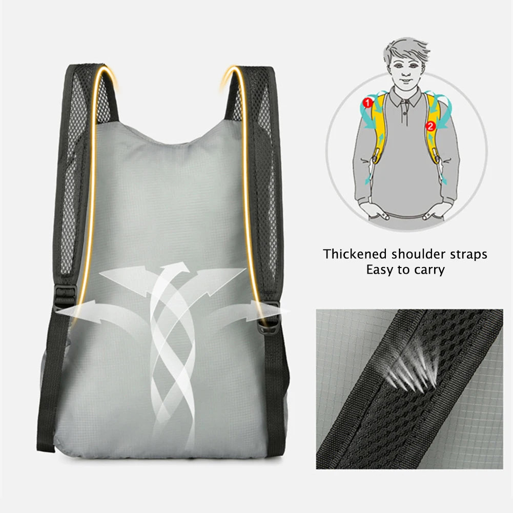 20L Unisex Lightweight Outdoor Backpack Portable Foldable Women Men Camping Hiking Travel Daypack Leisure Waterproof Sport Bag