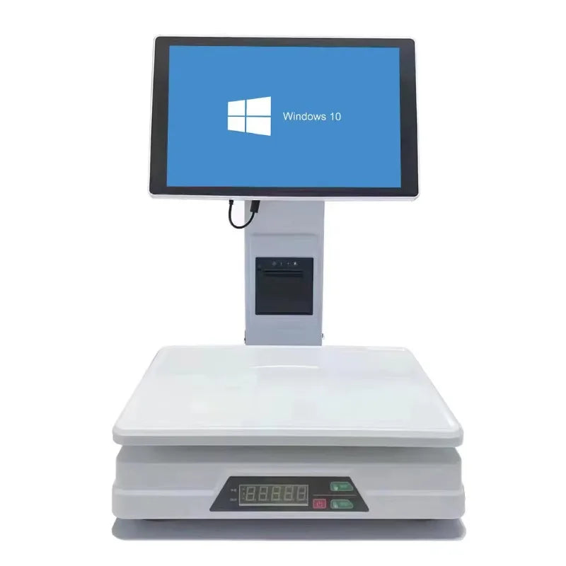 Pos Weighing Machine Pos Scale All in One Cashier With Thermal Printer 16" Touch Screen Cash Register Pc Scale for Supermarket