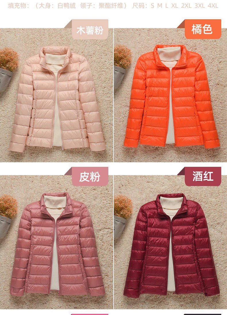 Down Jacket Women Coat Autumn Winter 2022 Spring Jackets for Warm Quilted Parka Ladies and Light 2021 Female Ultralight Hooded