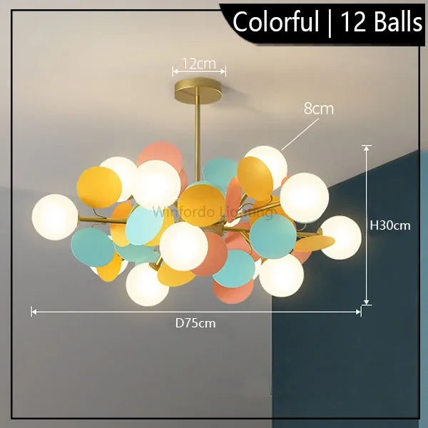 Colourful Branch Chandelier for Bedroom Living Room Acrylic Hanging Lamps Lustre Mood Ceiling Light Modern Led Chandeliers