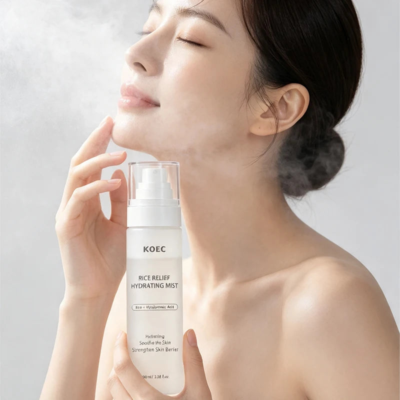 Rice Hyaluronic Acid Facial Moisturizing Spray PDRN Collagen Jelly Gel Spray 100ml Hydrating Soothe Skin Strengthen Skin Barrier