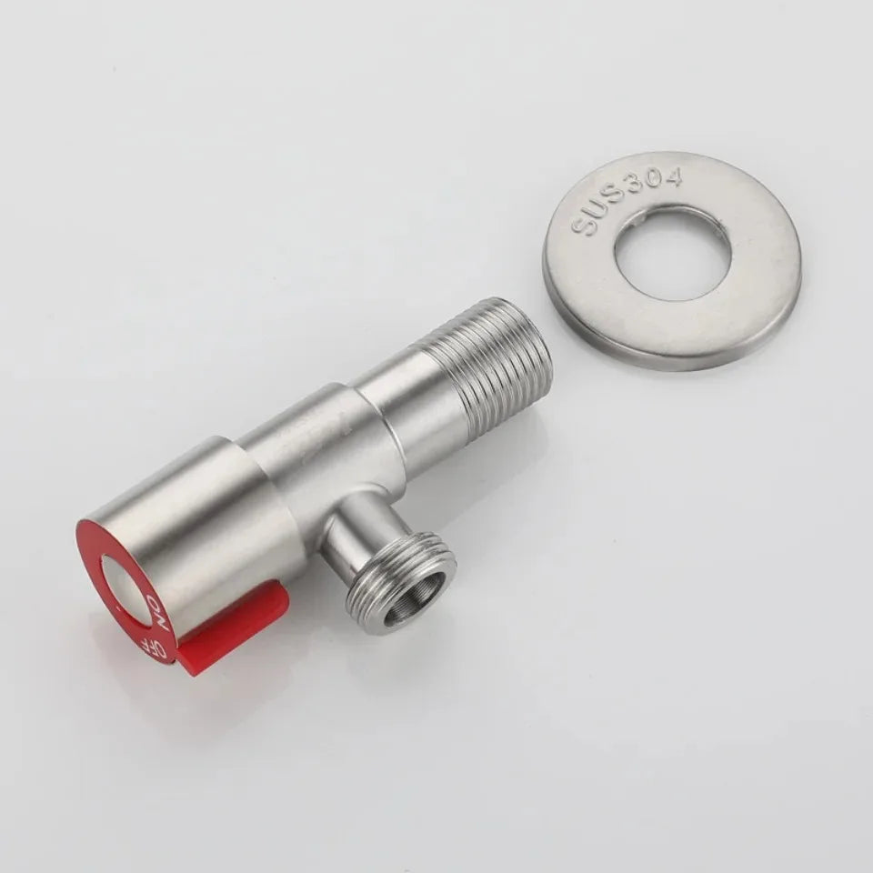 Bathroom Basin Sink Faucets Taps Angle Stop Valve Brass Black Finish G1/2" Shut Off Valve Bathroom Toilet Bidet Shower Water Tap