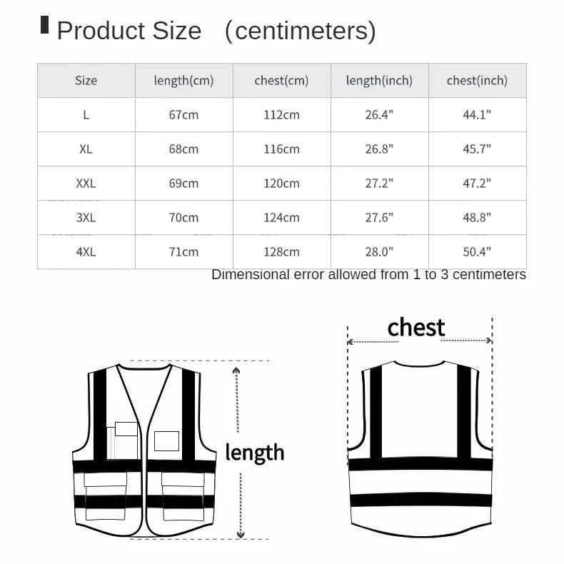 High Visibility Reflective Vest Working Clothes Motorcycle Cycling Sports Outdoor Reflective Safety Clothing Reflective Jacket