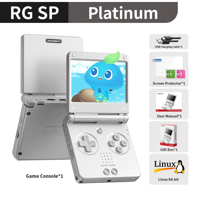 Anbernic RGSP Flip Classic Handheld Game Console 3.4'' IPS Linux 64-bit 3300mAh Retro Gaming Player Wifi HD-Connect To TV RG SP