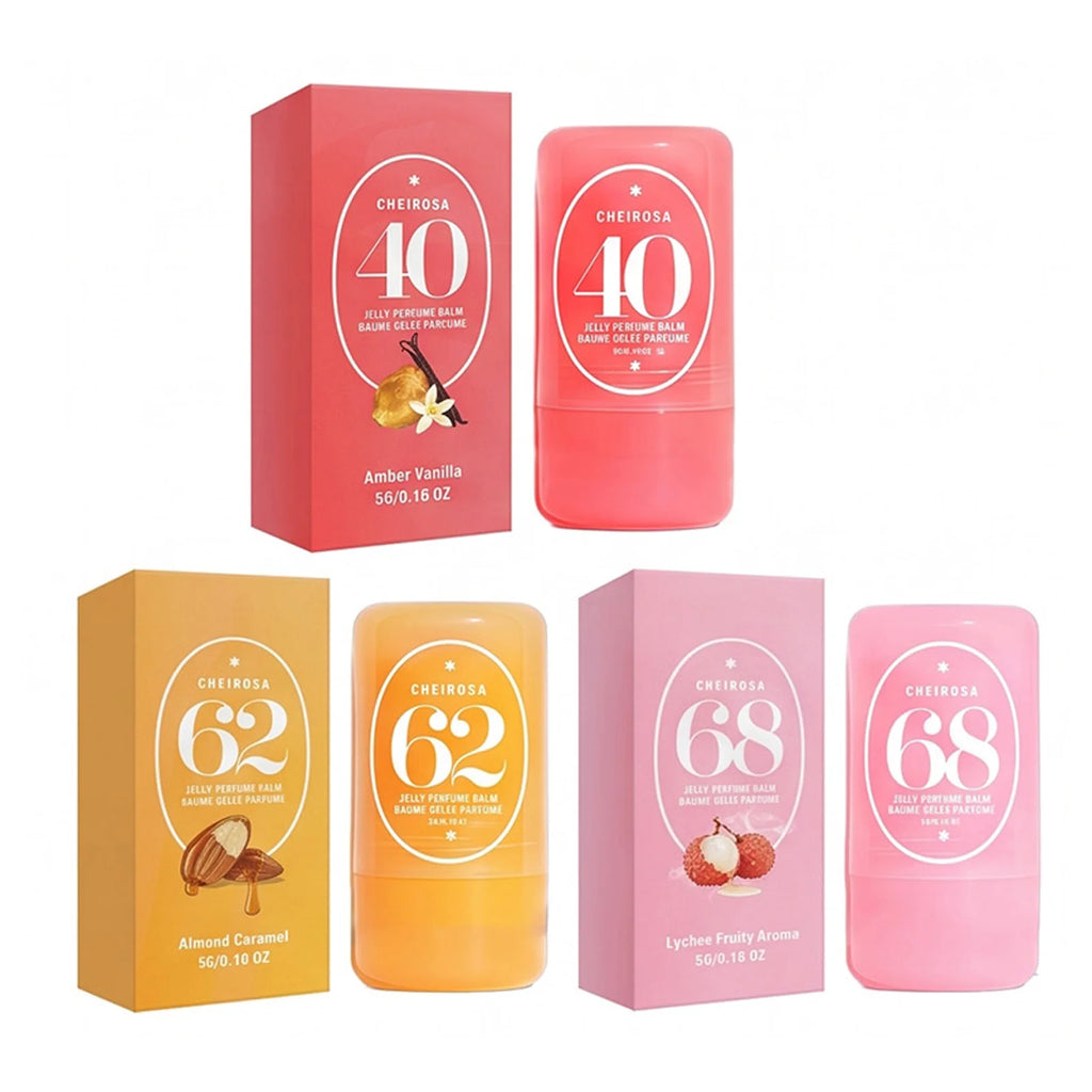 3 Jelly Solid Perfume Balm Set Natural Deodorant Scent Long Lasting Portable Travel Daily Commute Date Women Men Unisex