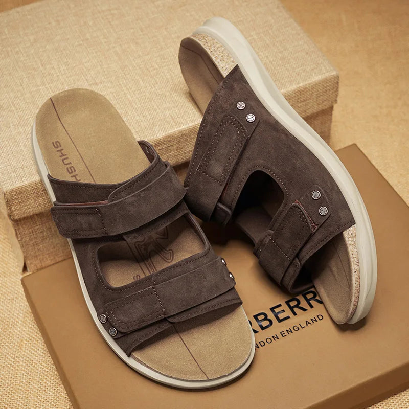 Sandals Breathable Soft Flat Shoes Men Slippers Breathable Casual Shoes for Men Beach Sandals Summer Fashion Shoes Luxury