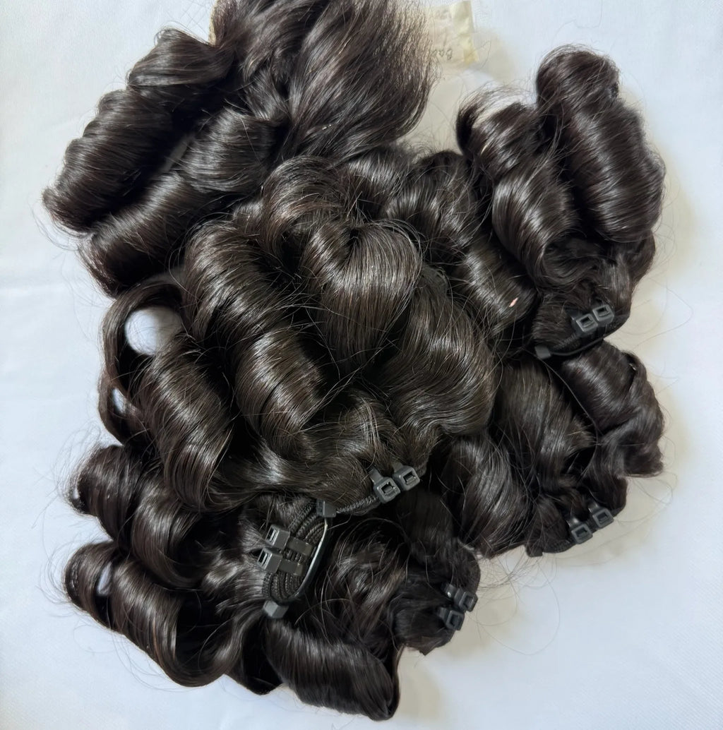 CDYHAIRVN Bouncy Curly 100% Single Donor Human Hair Customizable Color for Machine Double Weft Extensions Wholesale