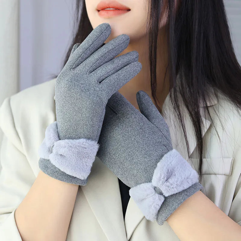 New Grace Fashion Lady Gloves Women Winter Vintage Touch Screen Driving Keep Warm Windproof Glove Mittens Dropshiping G072