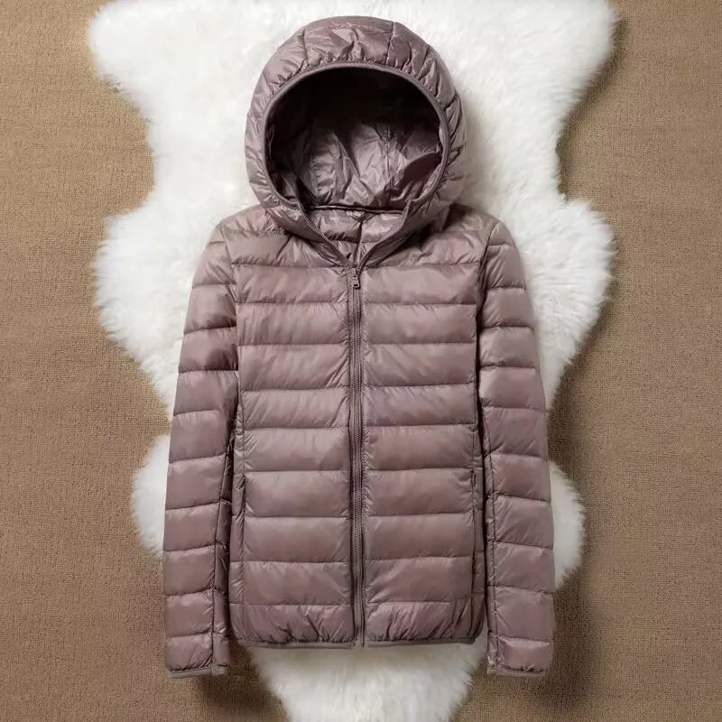 90% Ultra-light Thin Down Jacket Women Autumn Winter Plus Size Short Warm White Duck Down Coat Parka Female Portable Outerwear
