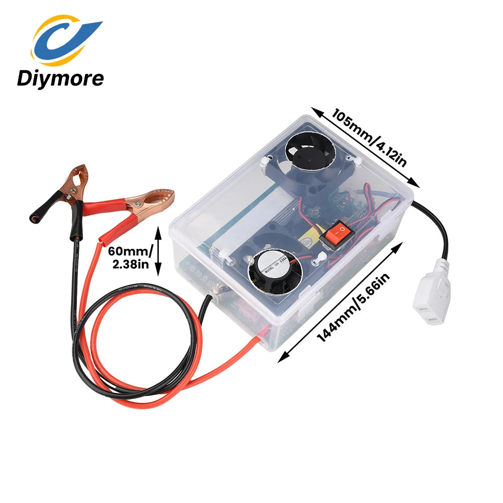 500W Inverter Module 12V to 220V DC-AC Booster Board with Switch Temperature-Controlled Fan Supports Electric Vehicle Charging