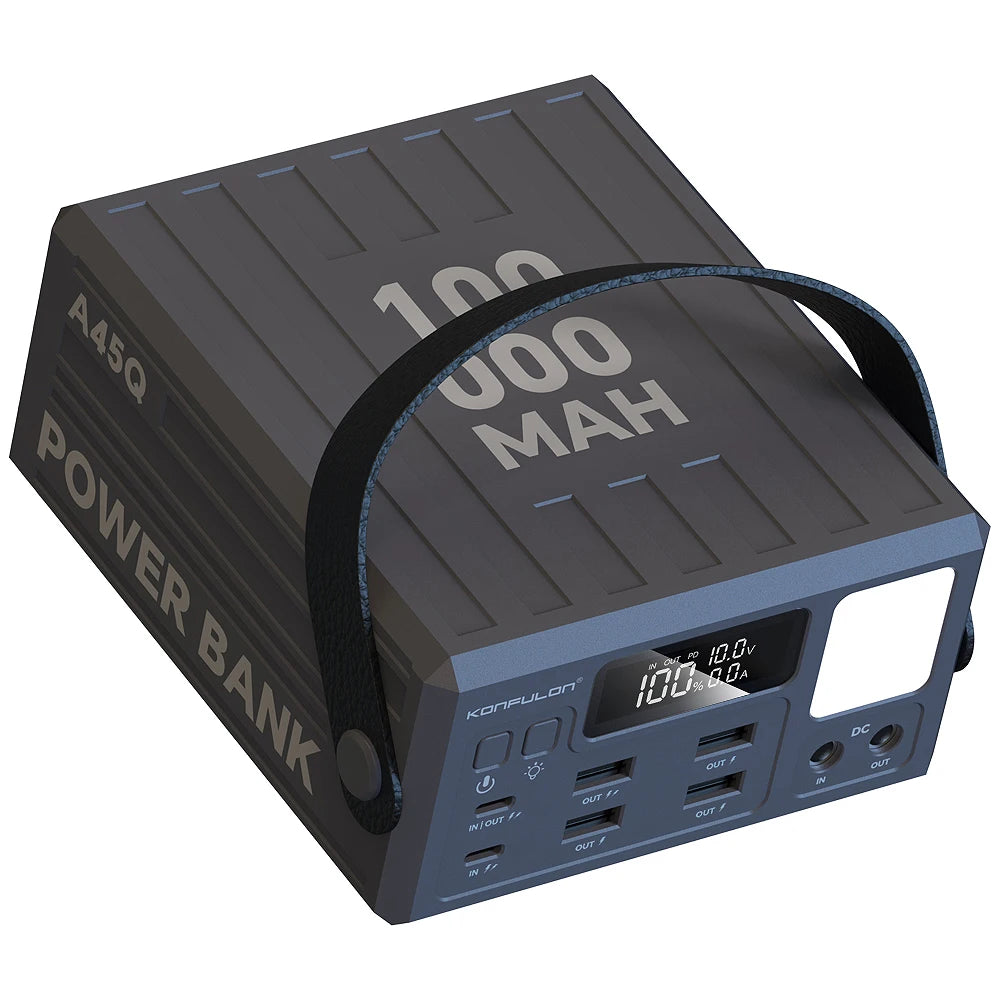 100000mAh Power Bank PD 100W USB C Fast Charge Large Capacity 22.5W  with 7 Outputs & LCD Display Battery Bank Outdoor Camping