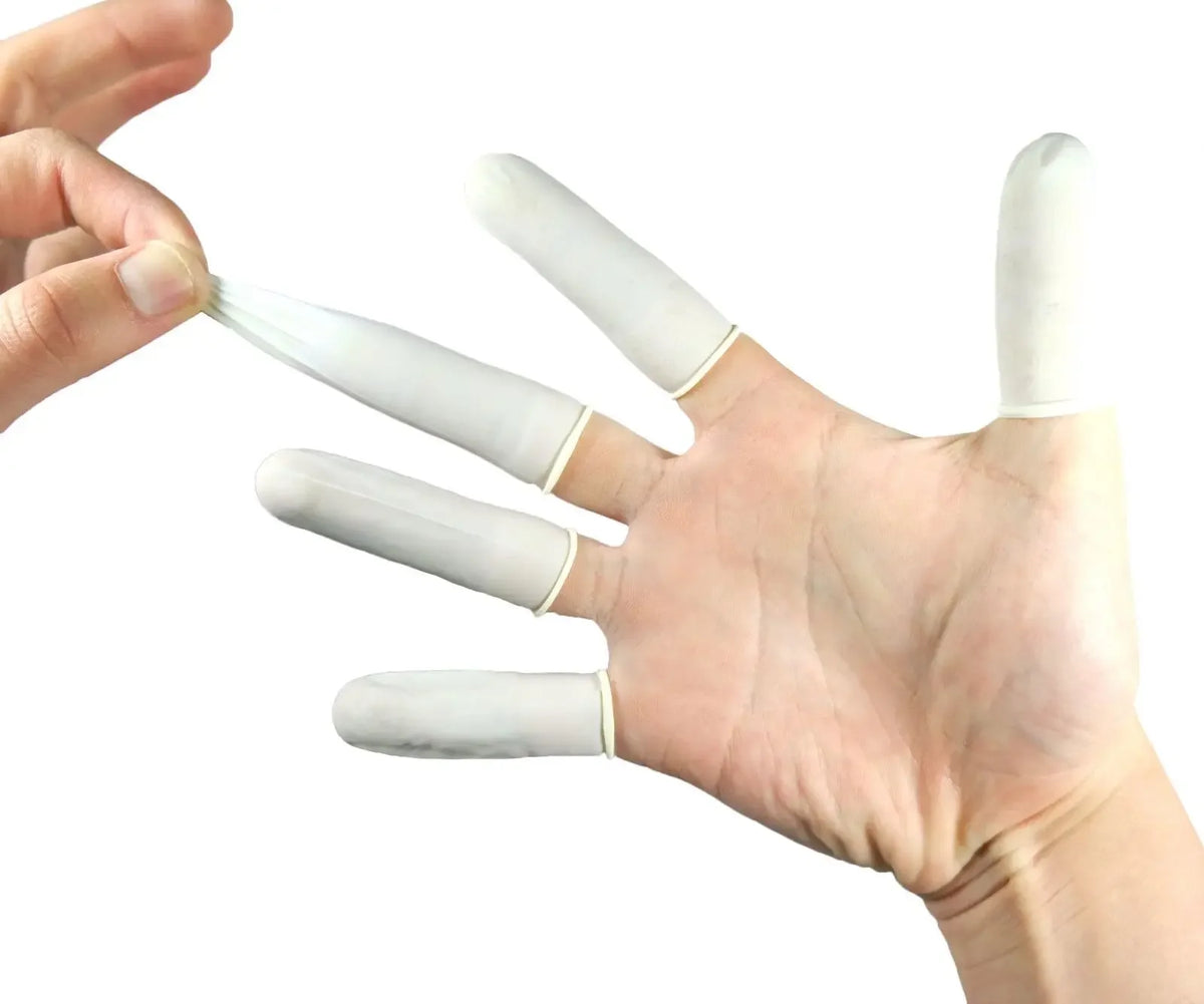 20/300PCS Disposable Fingertips Protector Gloves Natural Rubber Non-slip Anti-static Latex Finger Cots Fingertips rubber gloves