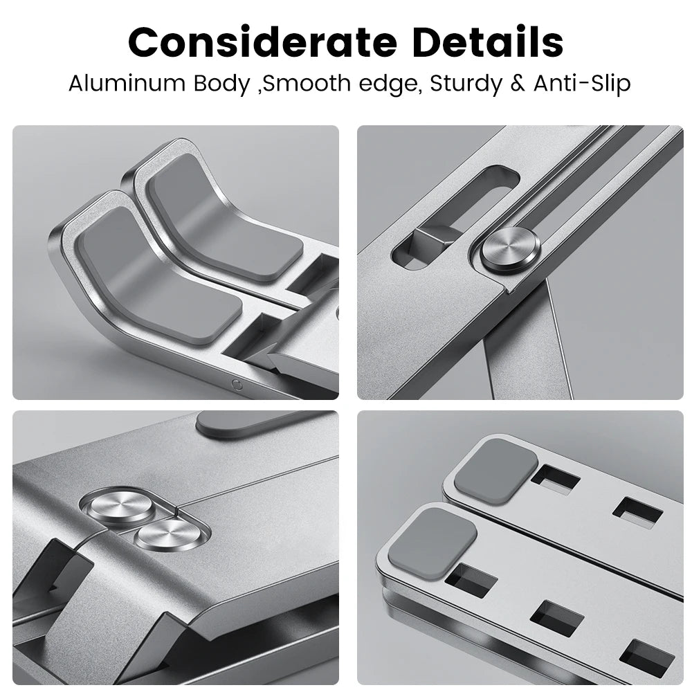 Aluminum Alloy Laptop Holder Adjustable Notebook Stand Lifting Cooling Bracket For Macbook Lenovo Portable Computer Accessories