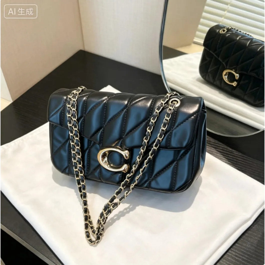 2026 new European retro classic fashionable versatile chain flap crossbody bag, suitable for women to match