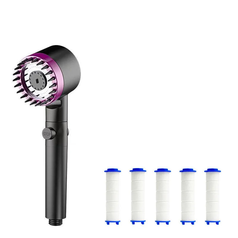 Shower Filter Four Modes Bathroom Accessories Head Massage Showerhead Replete for Shower Heads Knobs Showers Parts Fixture Home