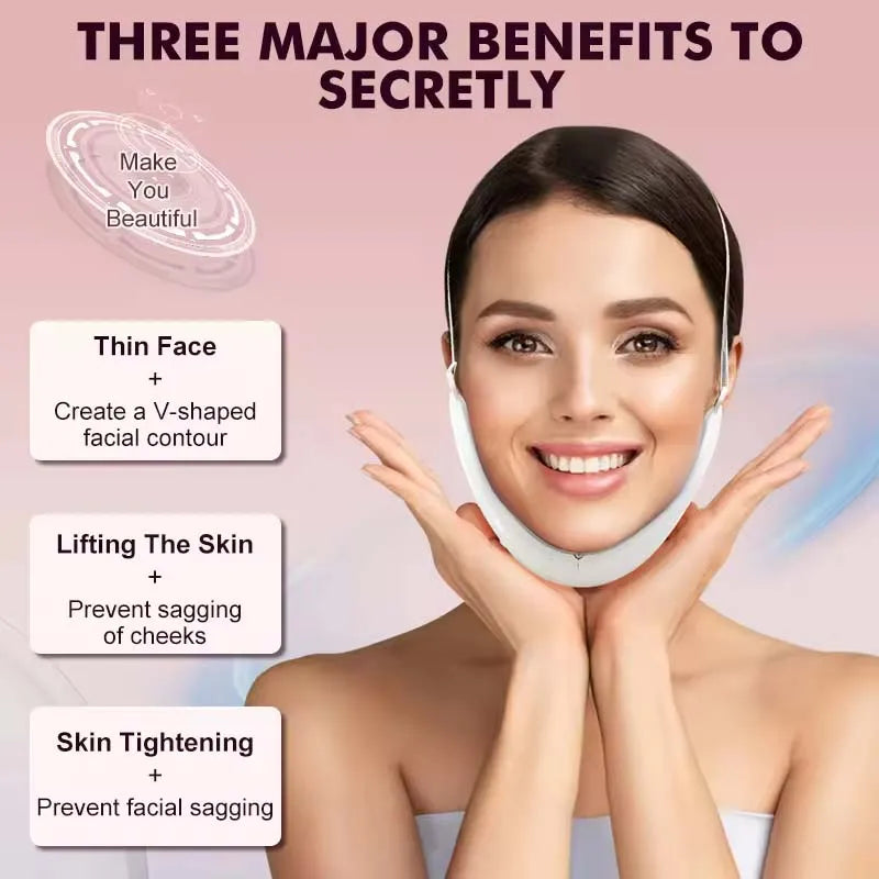 Face Lifting Device Red Light Skin Rejuvenation V Face Massager Double Chin Lift Up with Remote Control Facial Beauty