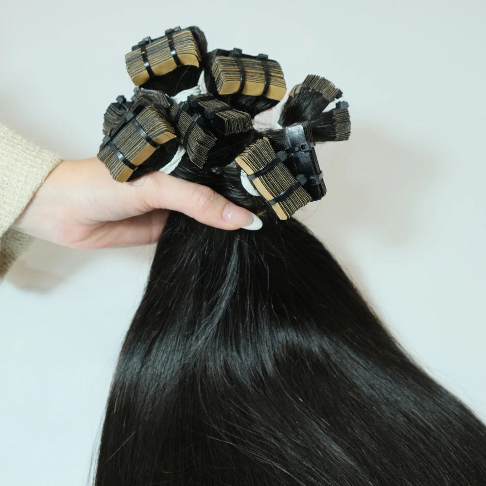 Human Hair Extensions Tape Hair 100% Natural No Synthetic Raw Hair Vietnamese Wholesales Price Beauty Product For Women