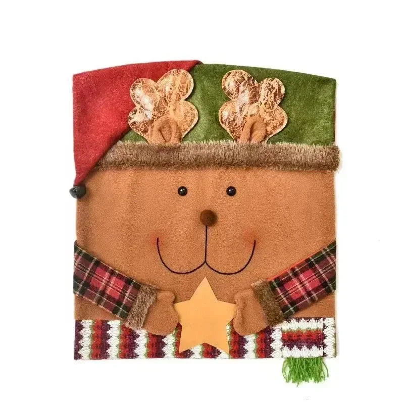 Christmas Chair Decoration Set Home Christmas Decoration Cartoon Chair Set Christmas Decoration Supplies christmas chair cover