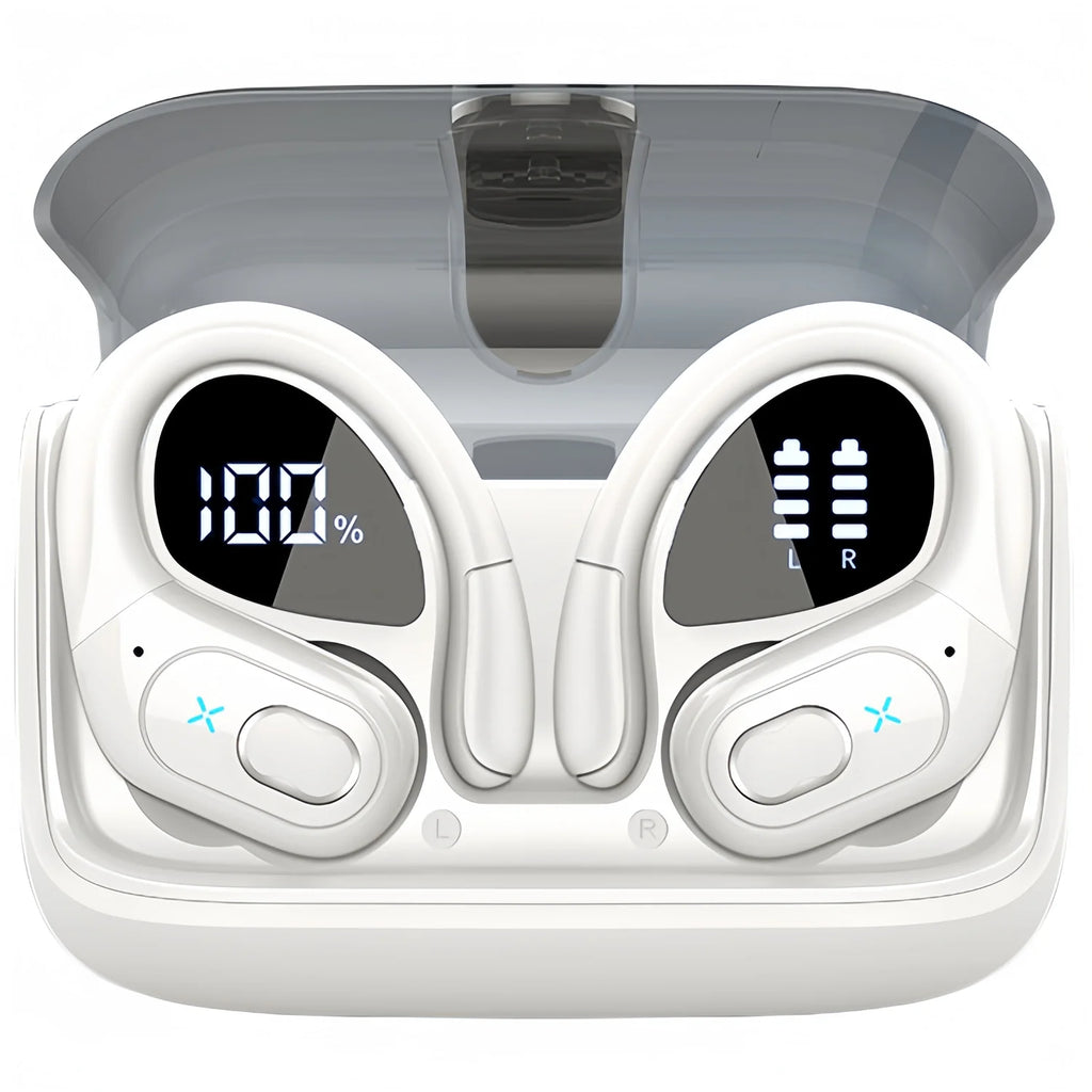 Bluetooth 6.0 Headphones HD65 Wireless Earbuds 75hrs Sport Bluetooth Earphone with Noise Cancelling Mic IPX7 Waterproof Headsets