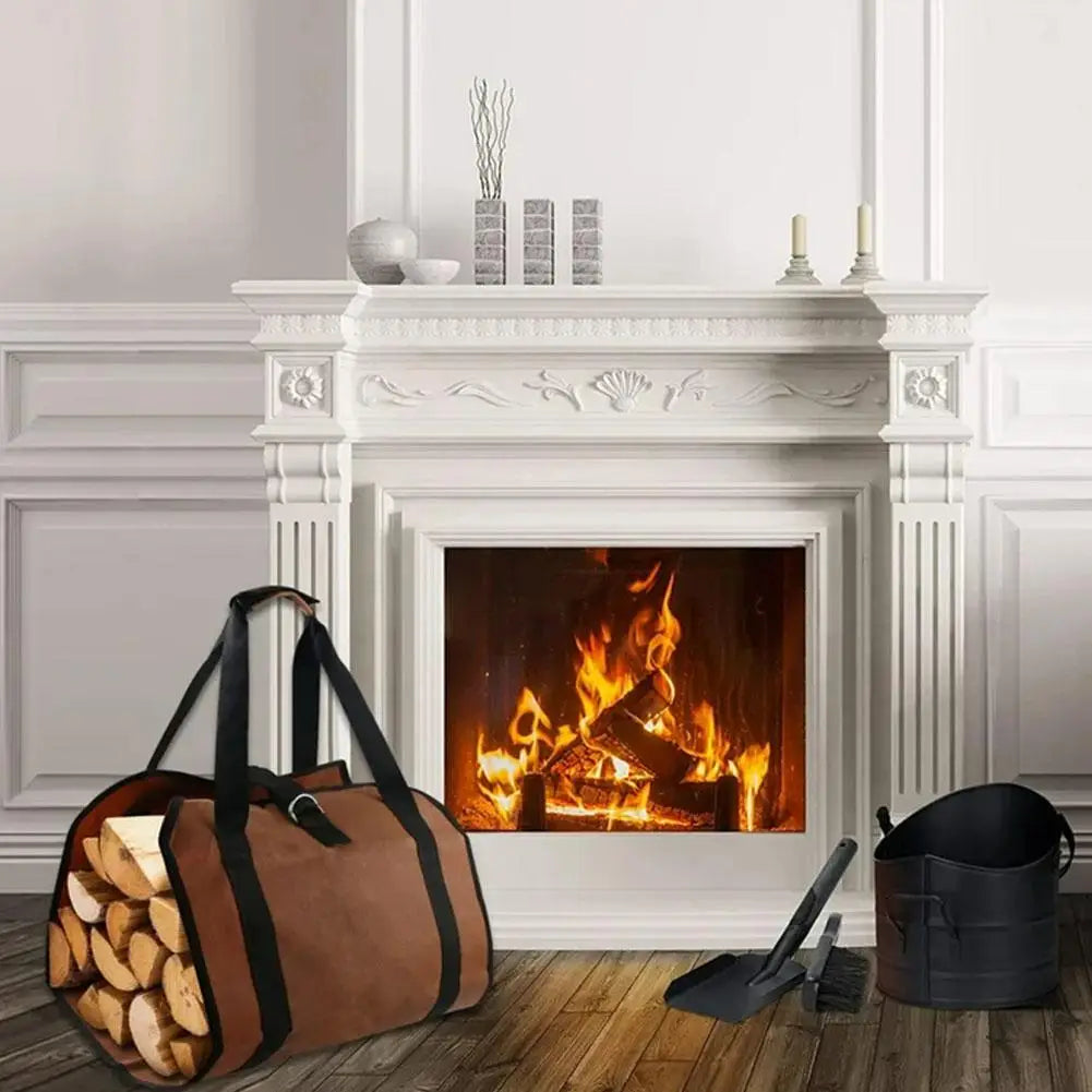 Tote Firewood Storage Bag Supplies Supersized Canvas Firewood Carrier Log Carrying Bag Handbags Wood for Log Carrier Fireplace