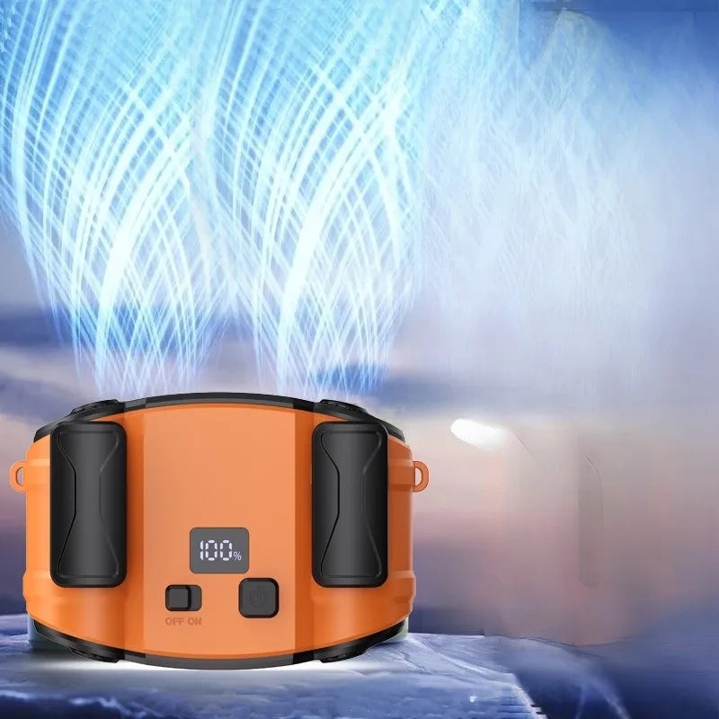 Outdoor Double Air Outlet Fan Portable Waist Hanging Neck Strong Dual Air Vents Fans For Travel Sports Courier Outdoor Working