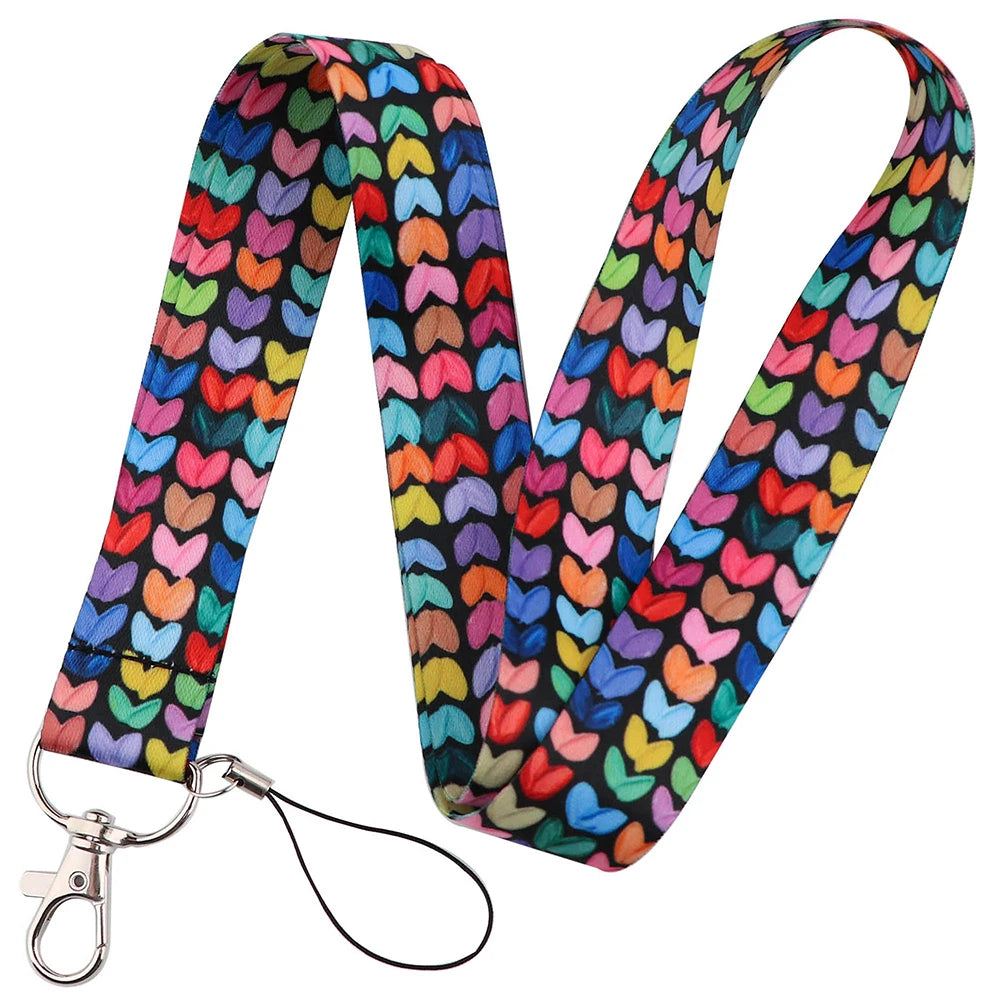 100 Designs Cute Art Lanyard for Keys Chain Badge Holder ID Credit Card Pass Hang Rope Lariat Mobile Phone Charm Accessories