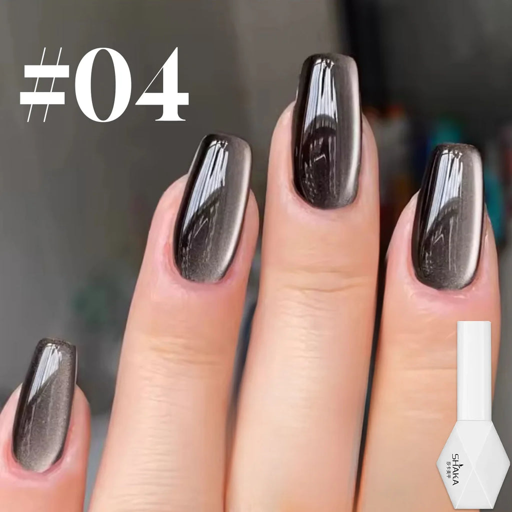 1-12pcs WS Summer Nails White Pink Blue Black Glass Bead Magnetic Gel Nail Polish Semi Permanent UV Soak Off Nail Art Decoration