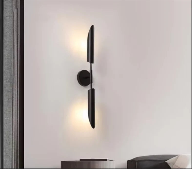moderm luxury single double head wall lamp golden lnclined tube wall light Mirror light stair living room bedroom deco luminaire