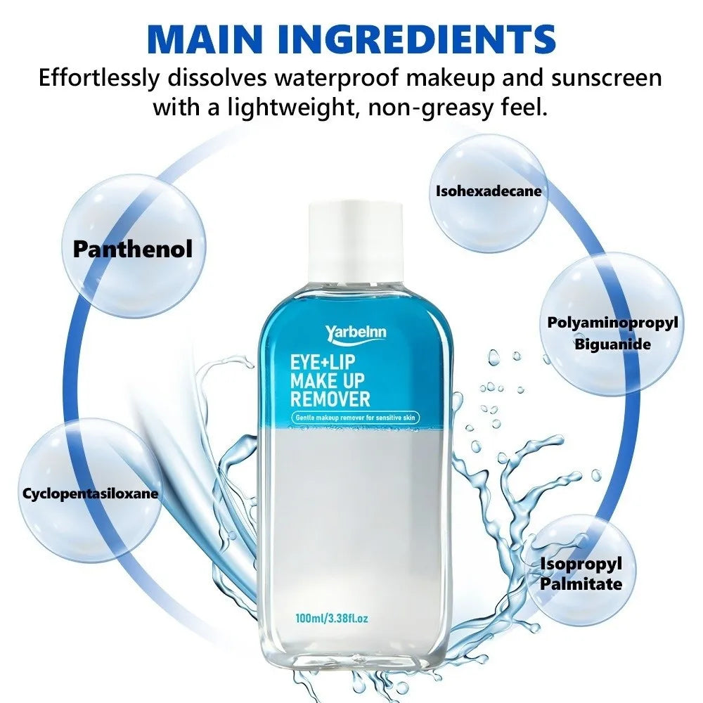 Non-Irritating Eye and Lip Makeup Remover Deeply Cleanses Quickly Gently Makeup Removal Oil Soothing Skin Cleansing Oil