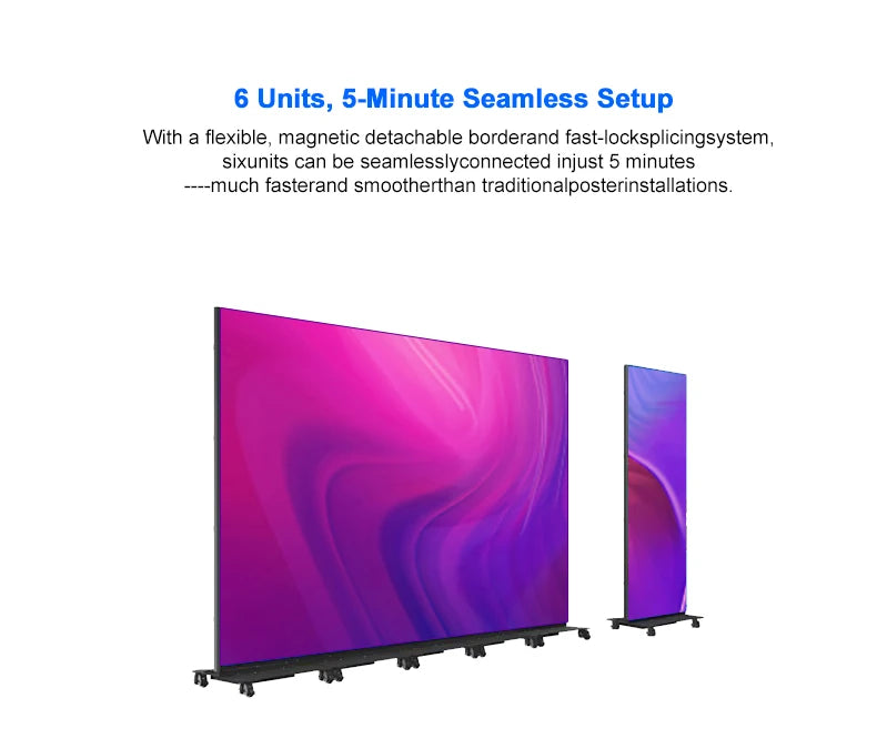 High Visibility Commercial Smart Video Poster Display Foldable Poster Display