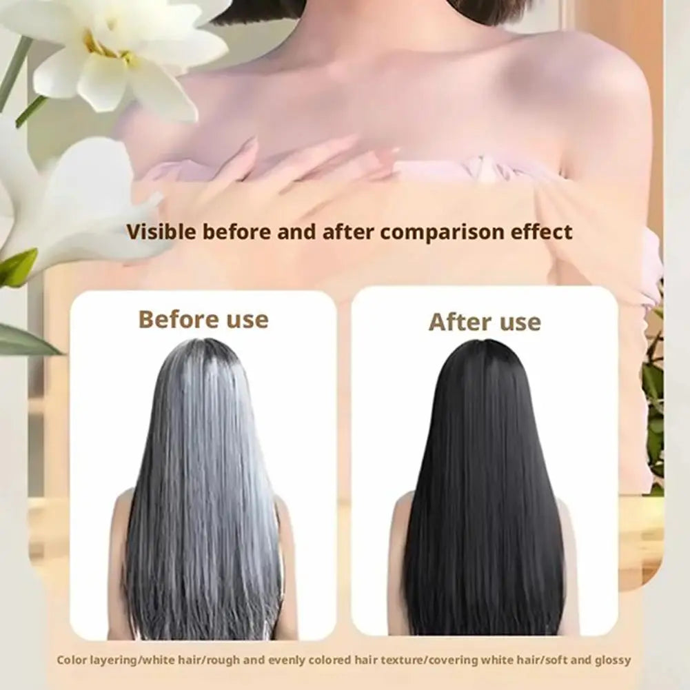 Botanical Hair Dye Cream Covering Gray Hair Natural Quick Dye Floral Single Hair Dye Agent Plants Do Not Damage Hair for Women