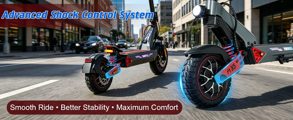 Electric Scooter Adults 2400W Dual Motor, 10" Off Road Tires, foldable, 48V 20Ah Battery, 45 Miles Long Range, Dual Disc Brake, US Stock