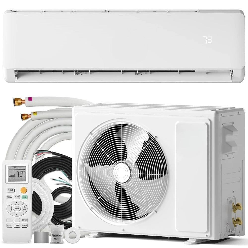 Mini Split AC 18000 BTU 19 SEER2 208-230V Ductless Inverter Heat Cool 1250sq.ft Energy Efficient Pre-Charged, Custom