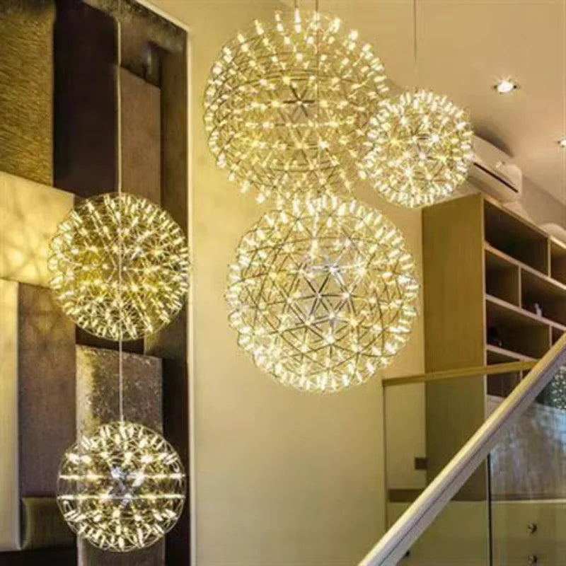 Sparkleball Panoramic Starry Sky Pendant Light Commercial Internet Celebrity Bar Salon Loft Duplex Art Ball Decorative Light