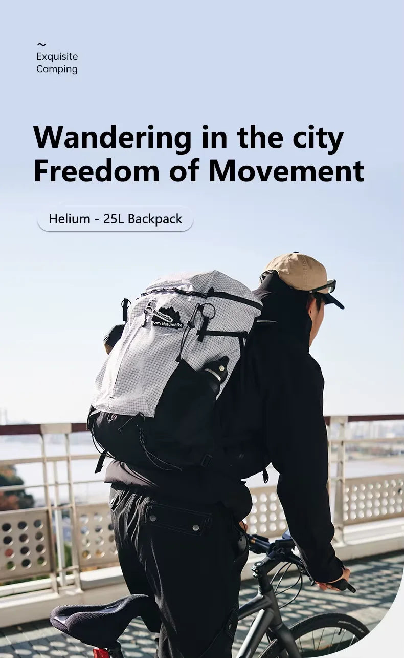 Naturehike Backpack Man Women 25L 30L Large Capacity Shoulder Bag Outdoor Climbing Hiking Portable Lightweight Waterproof Bag