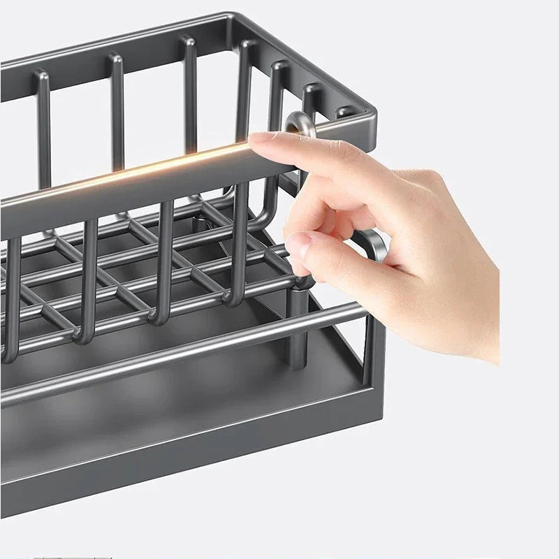 Kitchen Sink Drain Rack Organizer Plastic Self-draining Sink Shelf Soap Sponge Holder Dishcloth Towel Rack filter basket