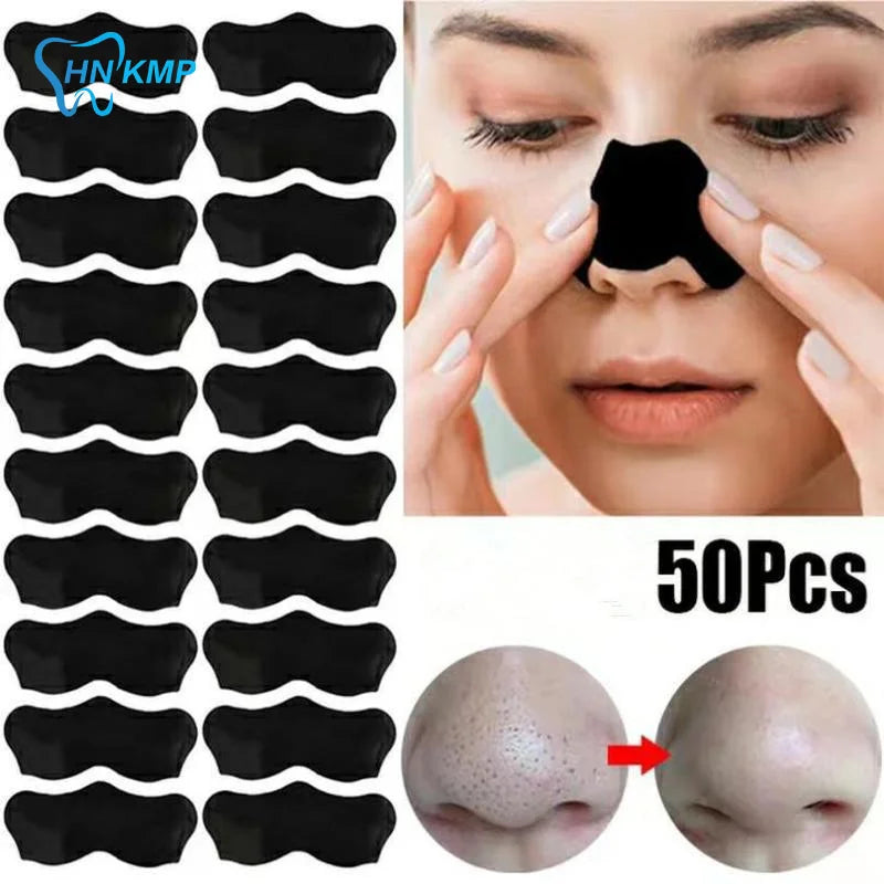 50Pcs Nose Blackhead Remover Mask Shrink Pore Acne Nose Deep Cleansing Skin Care