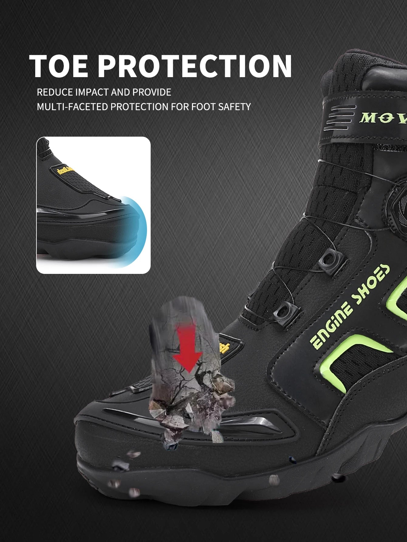 Motorcycle Riding Shoes Men's Breathable Leather Boots Casual Comfortable Slip-On Ankle Boots for Urban Cycling