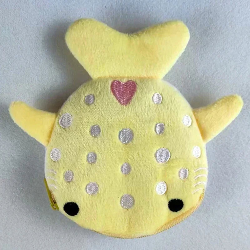 Cartoon Cute Whale Shark Coin Purse Kawaii Wallet Portable Plush Coin Bag Key Earphone Coin Organizer Pouch Zipper Bag